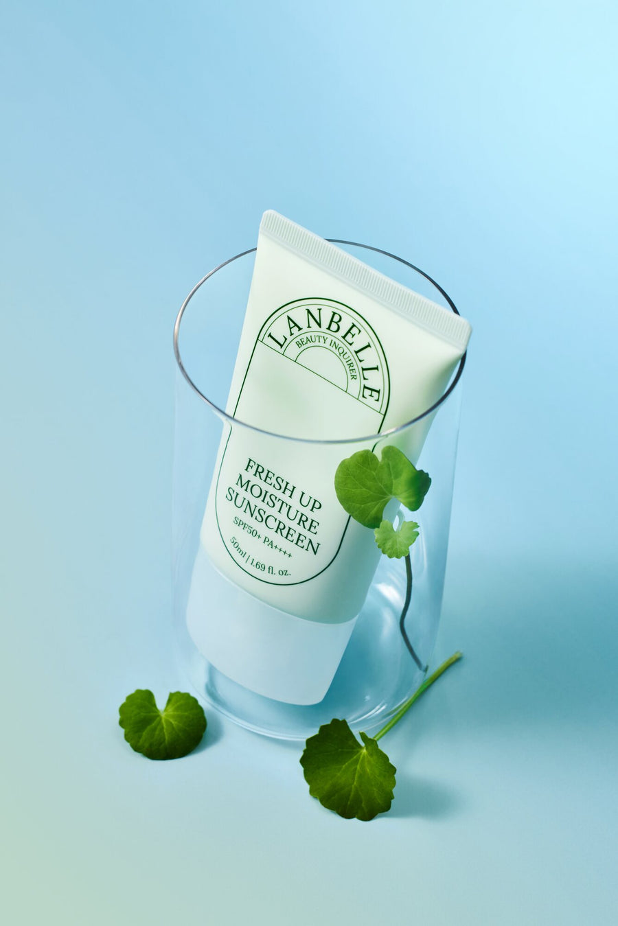 LANBELLE Fresh Up Moisture Sunscreen 50ml: botanical angle