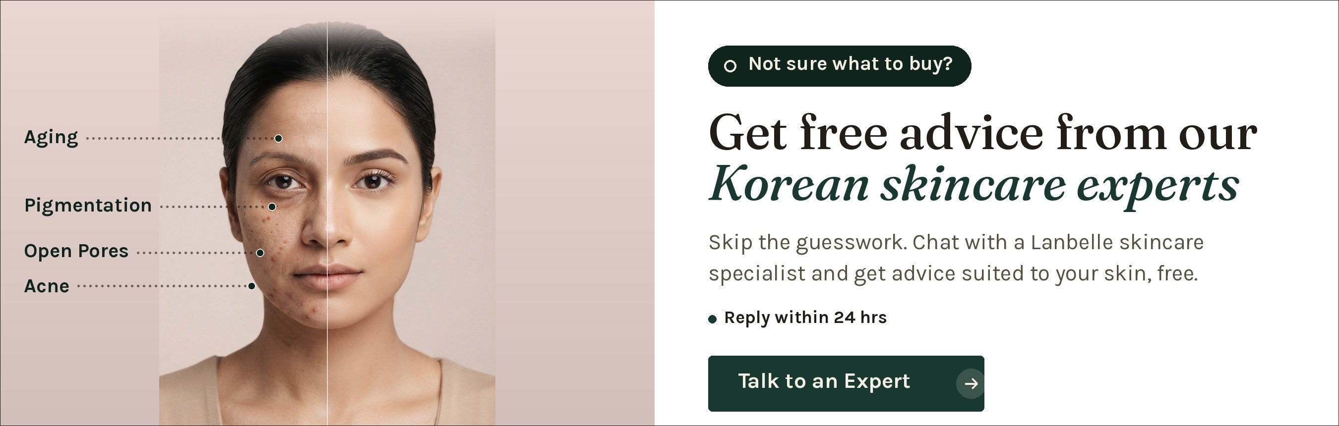 Get free advice from Lanbelle Korean skincare experts